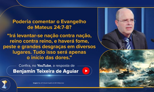 “Irá levantar-se nação contra nação, reino contra reino, e haverá fome, peste e grandes desgraças em diversos lugares. Tudo isso será apenas o início das dores.” (Mateus 24:7-8)